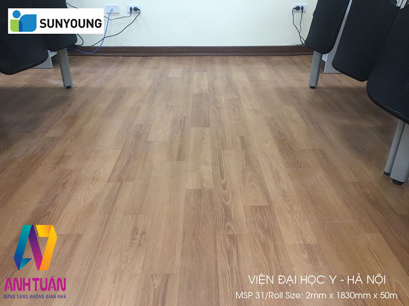 Sàn vinyl SunYoung MPS31, Sàn vinyl SunYoung MPS31 trải trong viện đại học Y Hà Nội