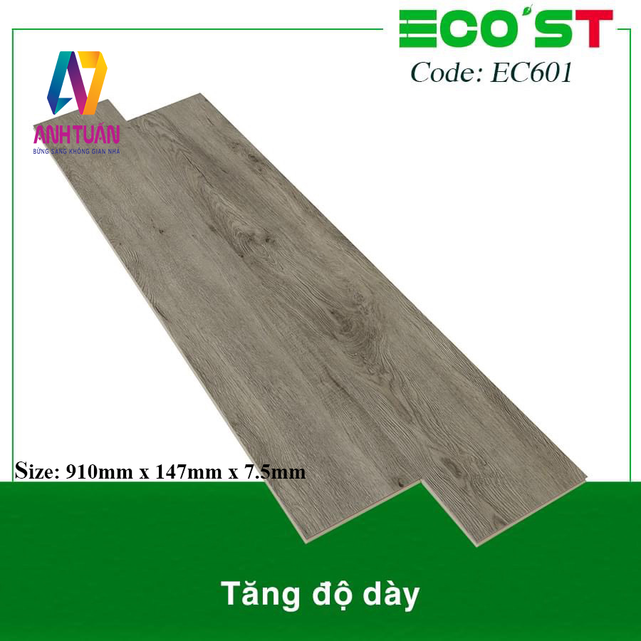 Sàn nhựa hèm khóa ECOST 601, Sàn nhựa hèm khóa